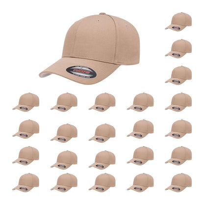 Cotton Twill Structured 6 Panel Fitted Baseball Cap Standard Fit
