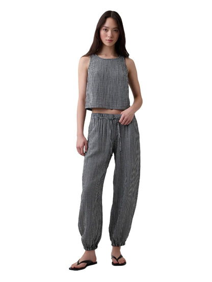 Women Gauze Jogger Pants Lightweight Casual Sweatpants
