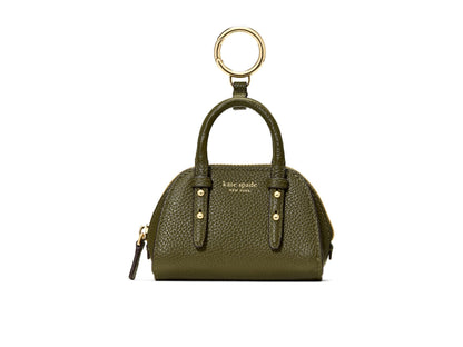 Leather Taxi Bag Charm Keychain Roll Charm Accessory