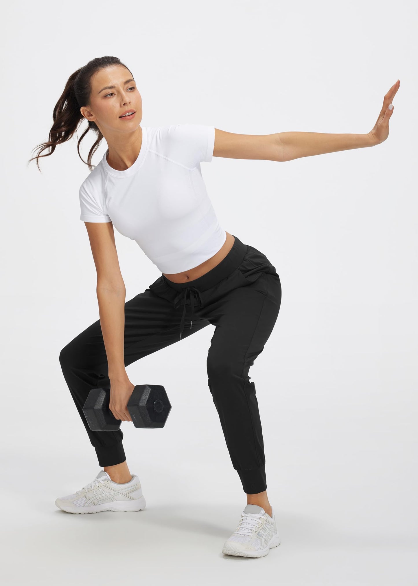 Women Athletic Jogger Pants Running Sweatpants Pockets Tapered Fit