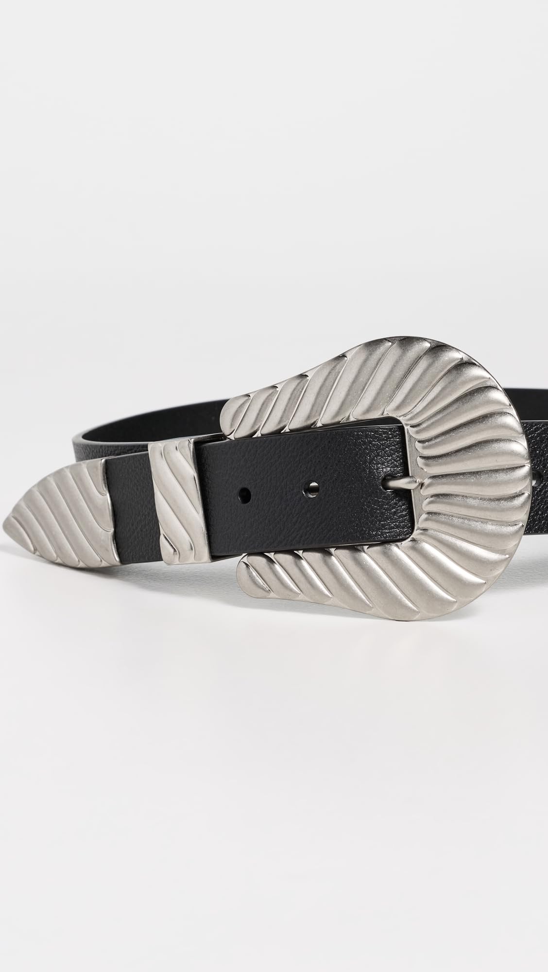 Wide Buckle Leather Belt Women Western Style Accessory