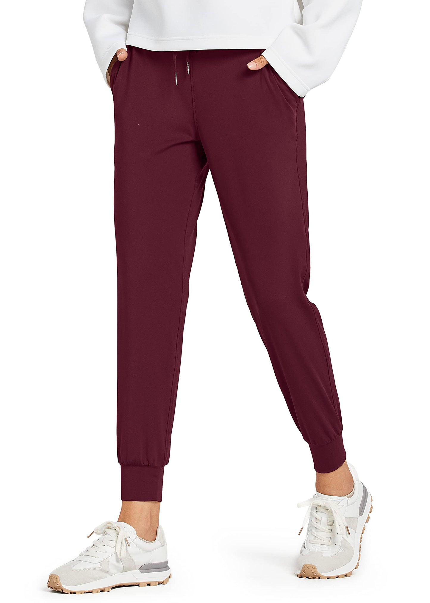 Women Athletic Jogger Pants Running Sweatpants Pockets Tapered Fit
