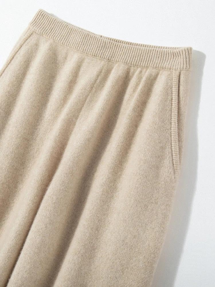 Women Cashmere Harem Jogger Pants Elastic Waist Winter Trousers