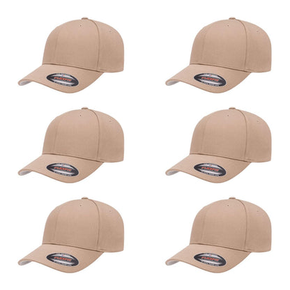Cotton Twill Structured 6 Panel Fitted Baseball Cap Standard Fit
