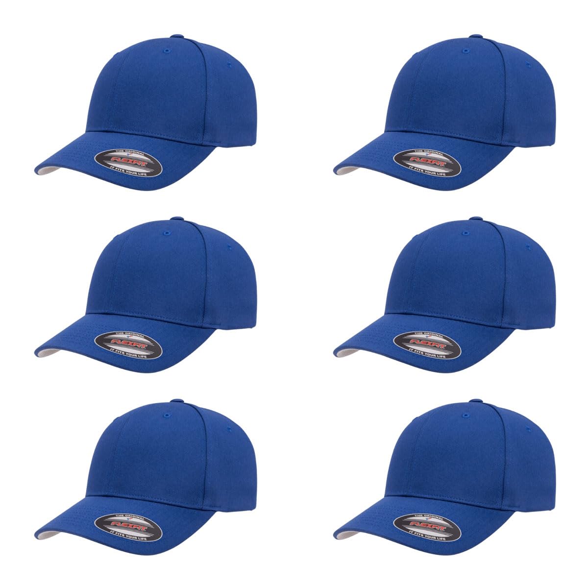 Cotton Twill Structured 6 Panel Fitted Baseball Cap Standard Fit