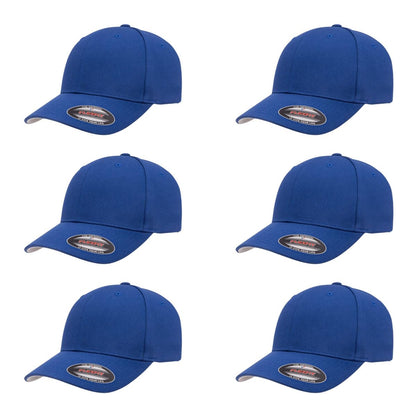 Cotton Twill Structured 6 Panel Fitted Baseball Cap Standard Fit