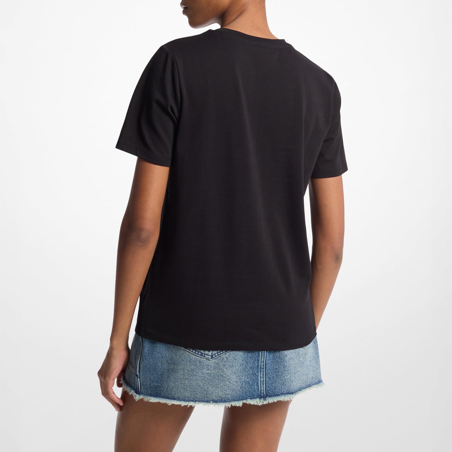 Women's Rhinestud Logo Cotton T-Shirt