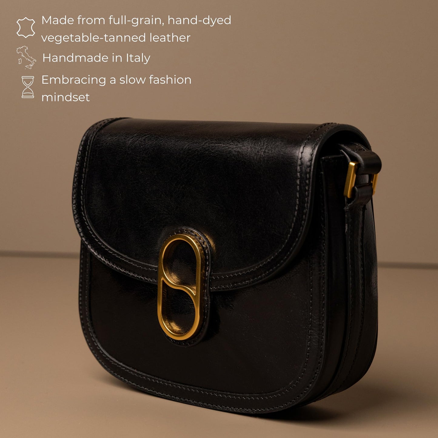 Women Full Grain Leather Crossbody Messenger Bag