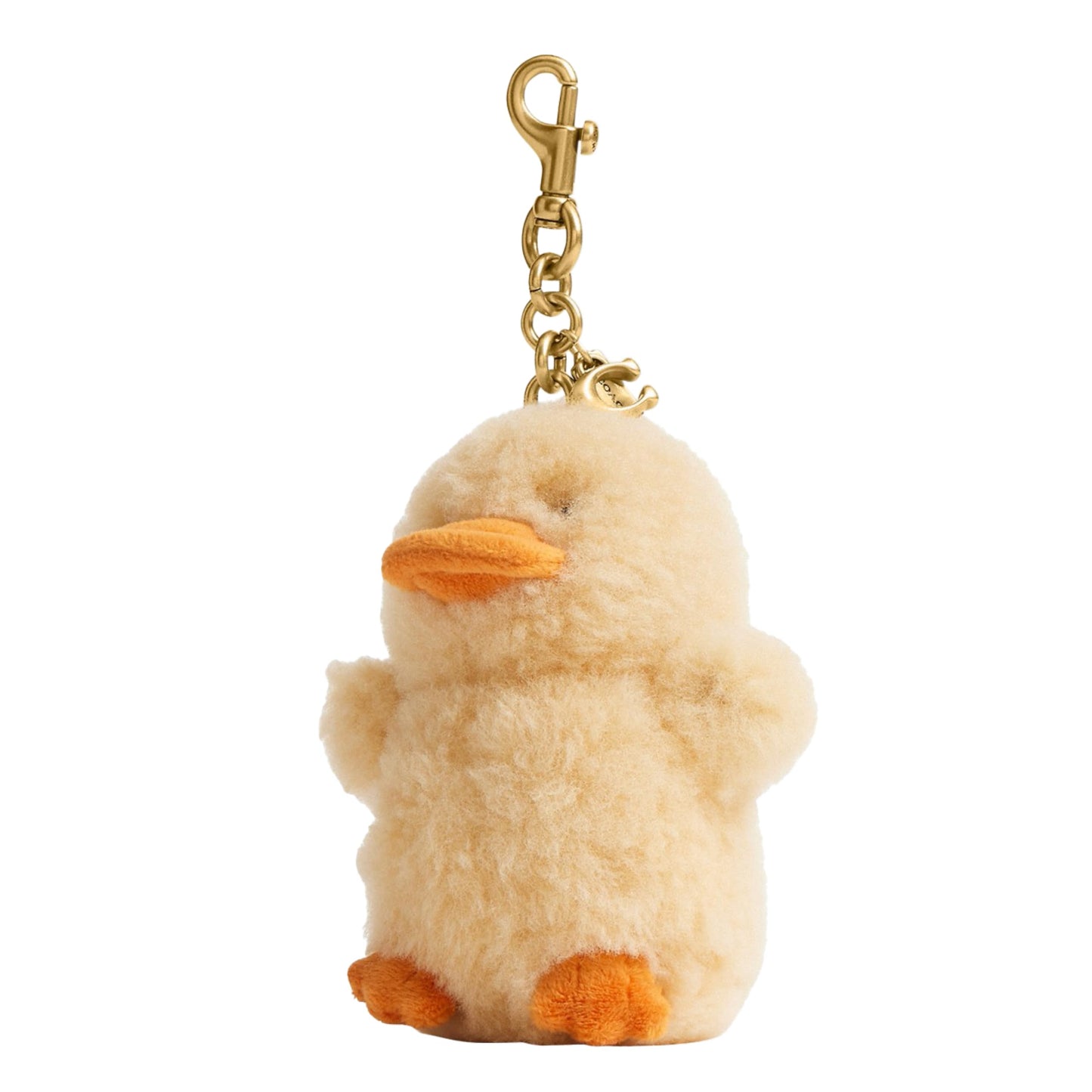 Shearling Bag Charm Plush Keychain Accessory