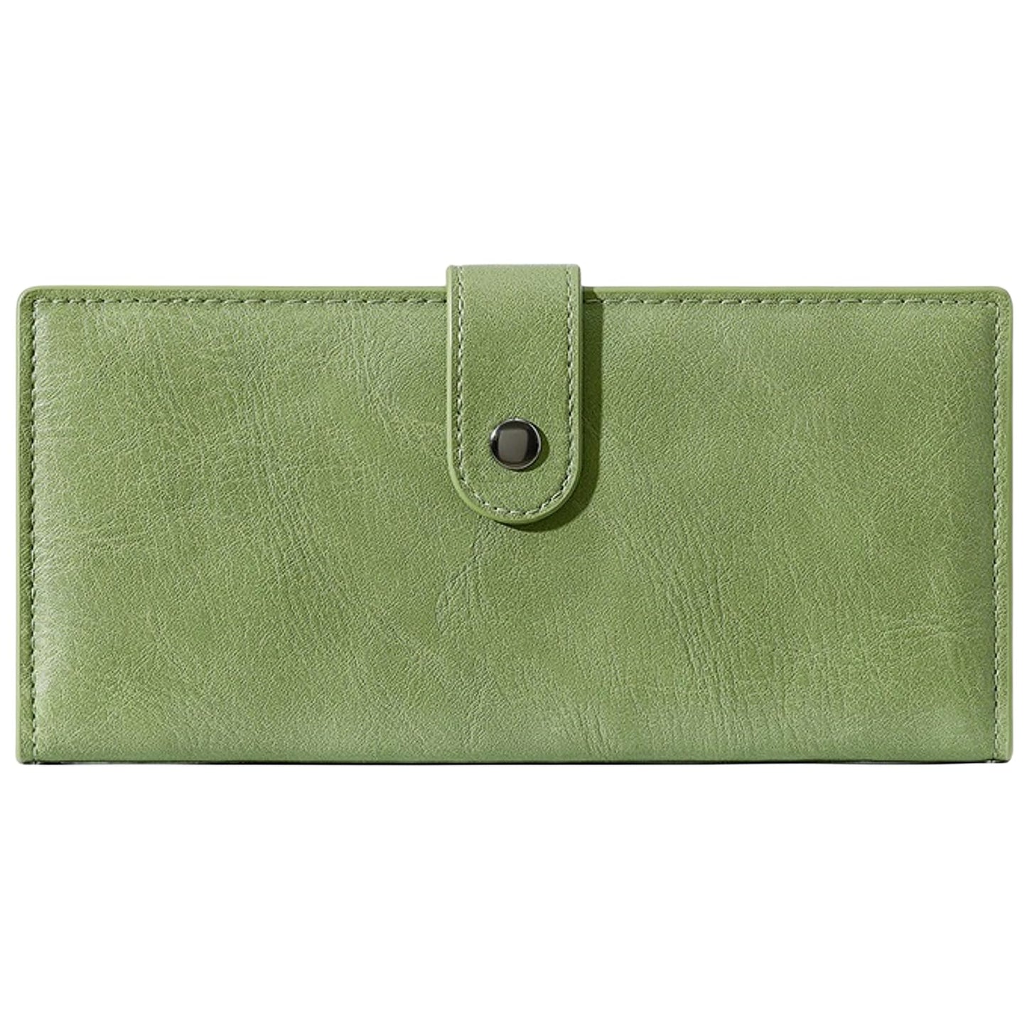 Slim RFID Leather Bifold Wallet Long Card Holder Clutch