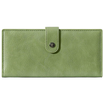 Slim RFID Leather Bifold Wallet Long Card Holder Clutch