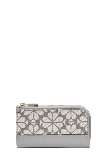 Embossed Leather Slim Bifold Wallet Small Compact