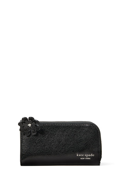 Embossed Leather Slim Bifold Wallet Small Compact