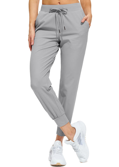 Women Athletic Jogger Pants Running Sweatpants Pockets Tapered Fit