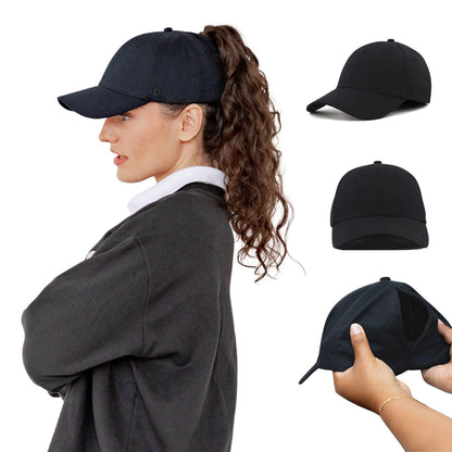 Women Baseball Cap Ponytail Magnetic Closure Adjustable Fit