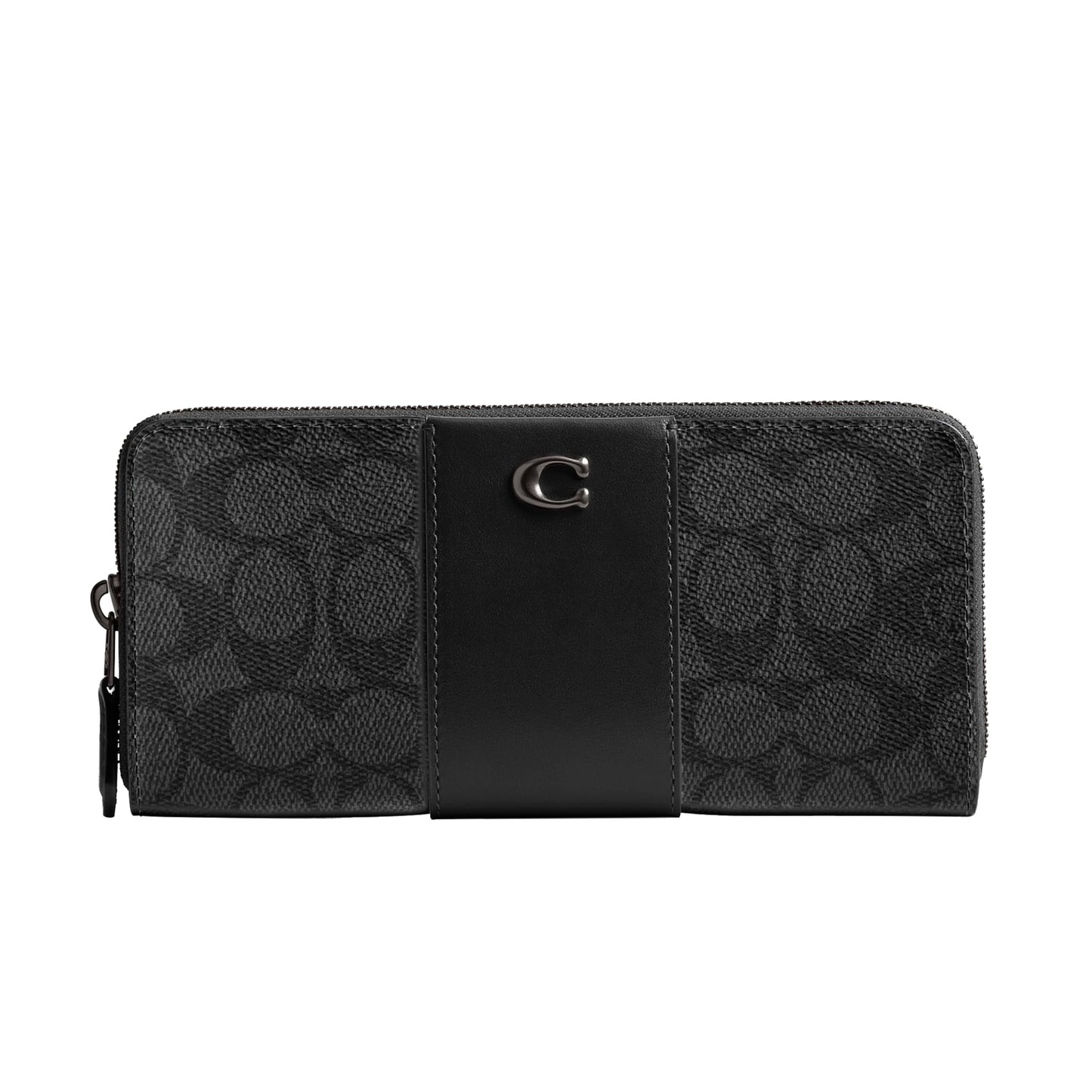 Slim Accordion Zip Leather Wallet Organizer Accessory