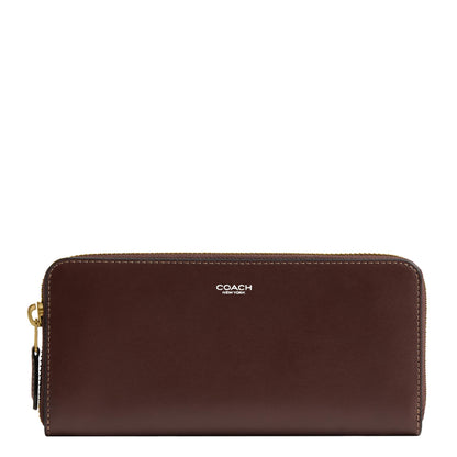 Slim Accordion Zip Leather Wallet Organizer Accessory