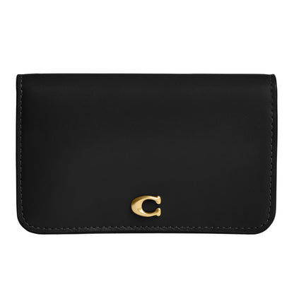 Slim Calf Leather Card Case Wallet Essential Holder