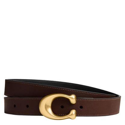 Reversible Sculpted Buckle Leather Belt 25mm Accessory