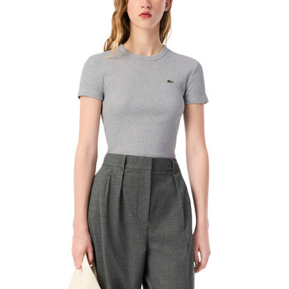 Women's Slim Fit Ribbed Cotton T-Shirt