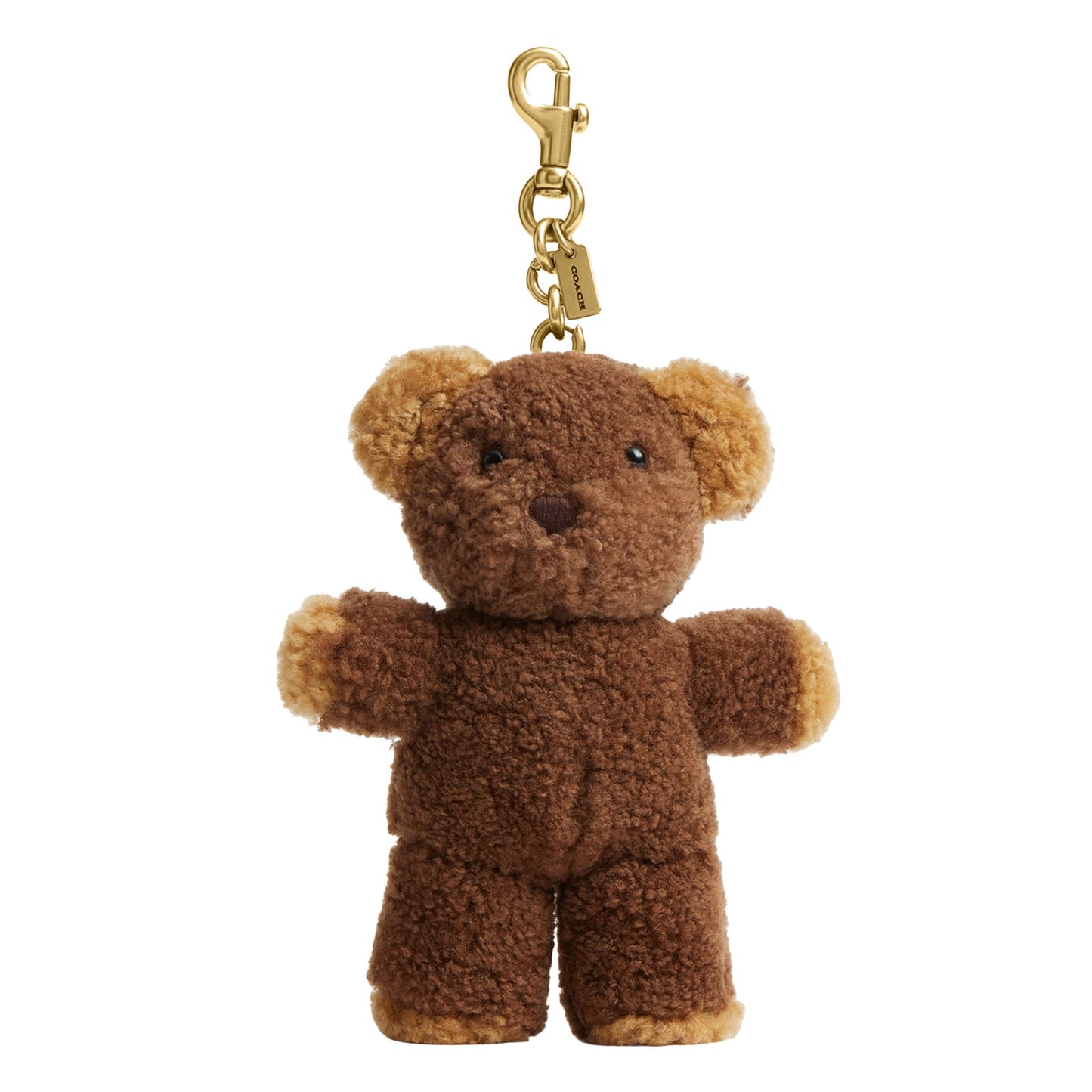 Shearling Bag Charm Plush Keychain Accessory