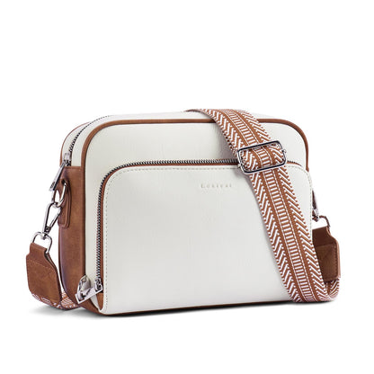 Women Vegan Leather Crossbody Anti-Theft Bag Built Wallet