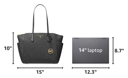 Women Medium Top Zip Tote Bag Classic Carry Bag