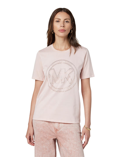 Women's Rhinestud Logo Cotton T-Shirt