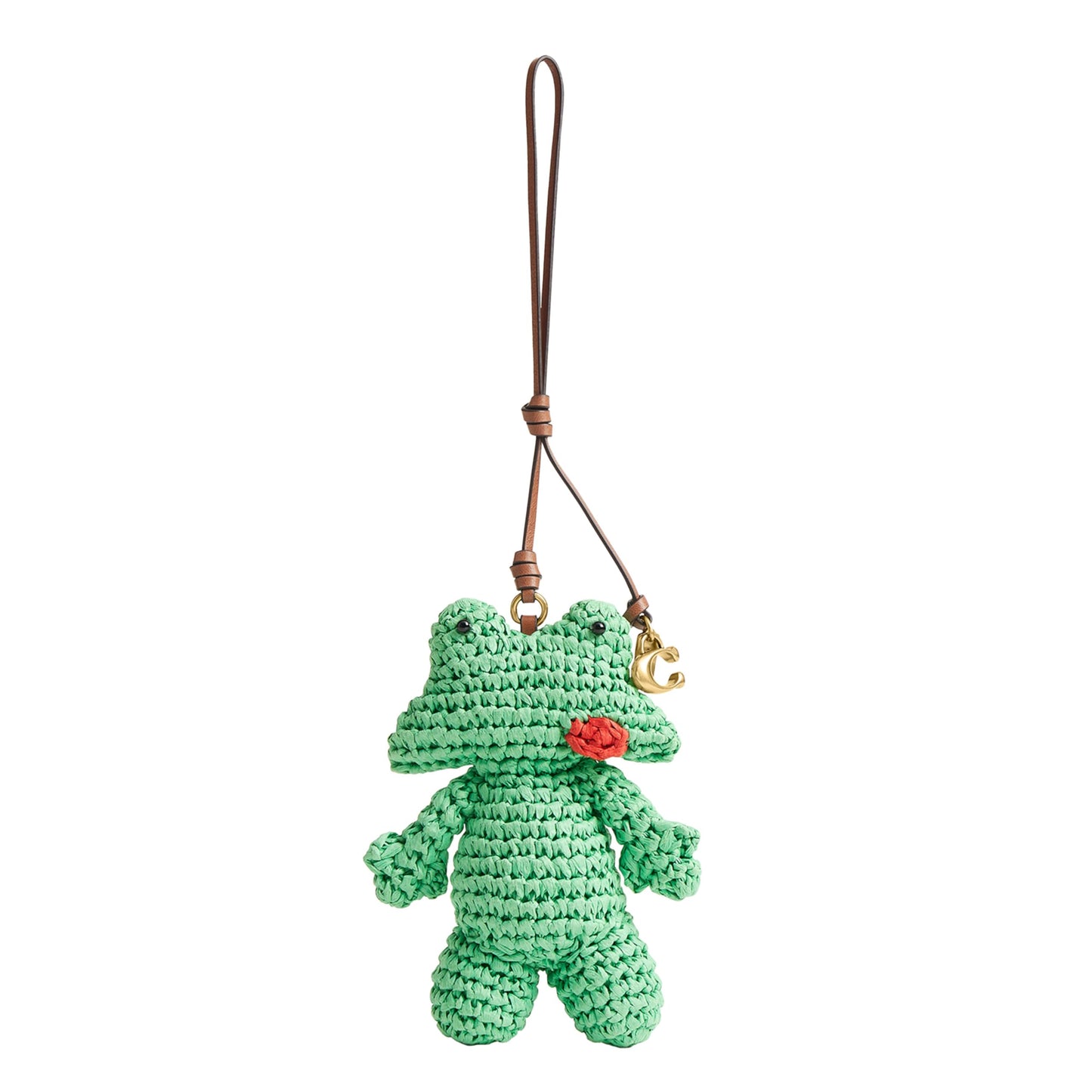 Woven Natural Straw Bag Charm Keychain Accessory