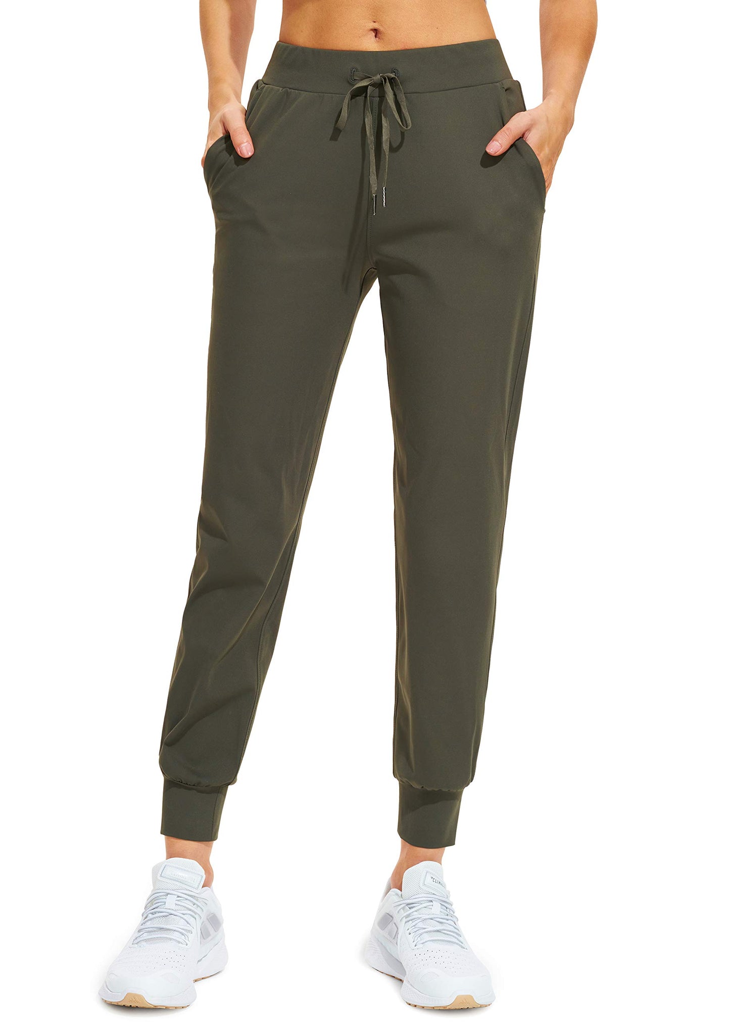 Women Athletic Jogger Pants Running Sweatpants Pockets Tapered Fit