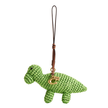 Woven Natural Straw Bag Charm Keychain Accessory
