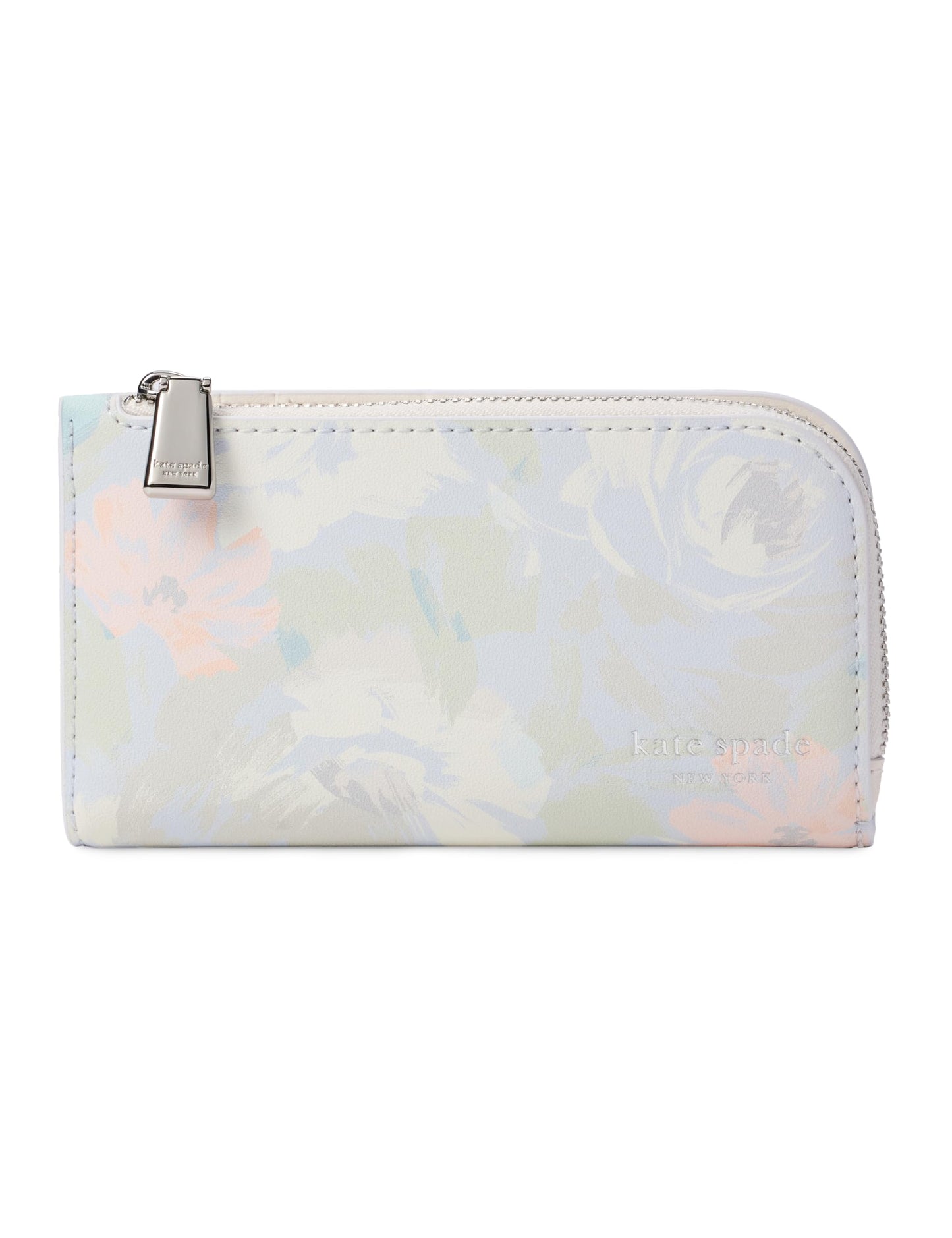 Embossed Leather Slim Bifold Wallet Small Compact