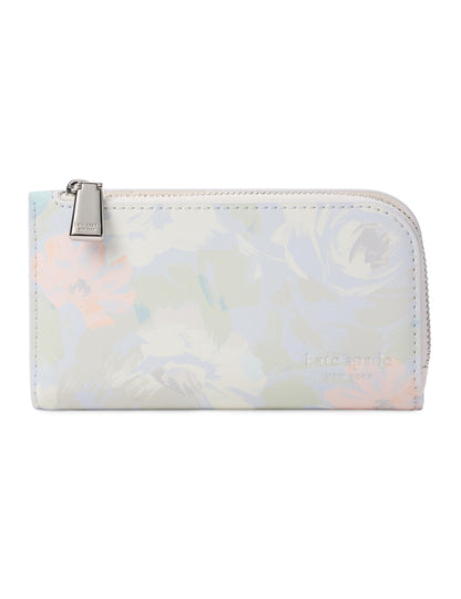 Embossed Leather Slim Bifold Wallet Small Compact