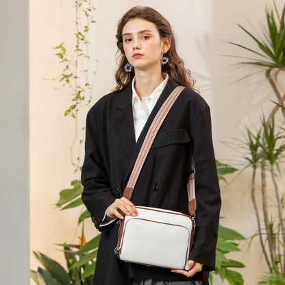 Women Vegan Leather Crossbody Anti-Theft Bag Built Wallet