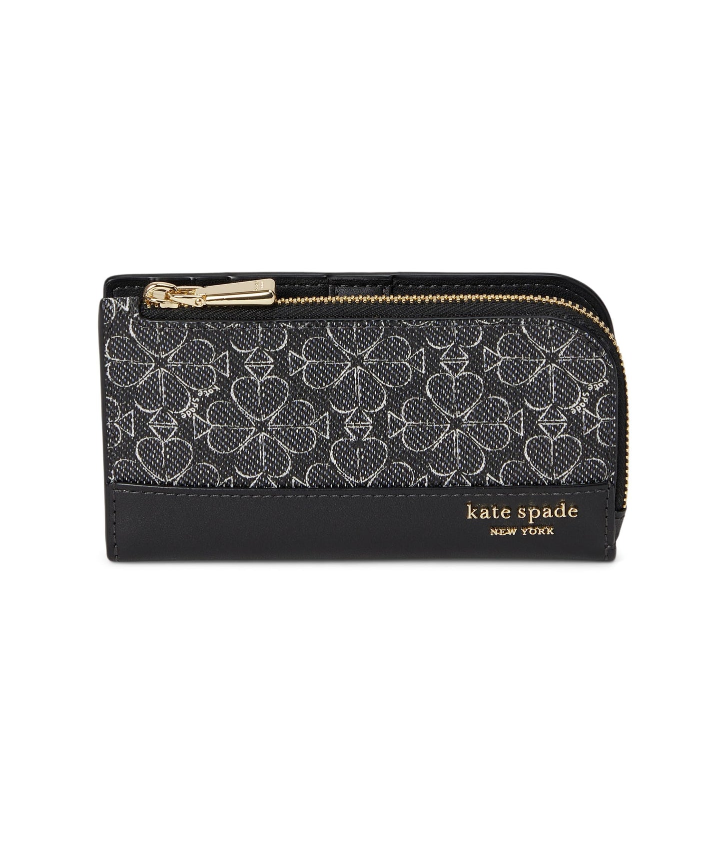 Embossed Leather Slim Bifold Wallet Small Compact