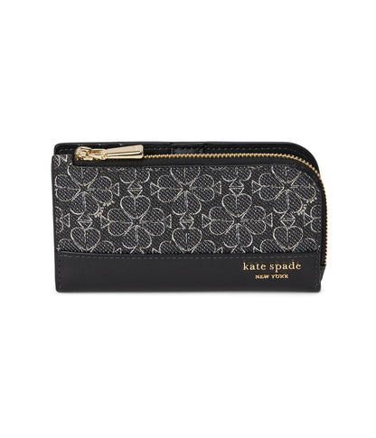 Embossed Leather Slim Bifold Wallet Small Compact