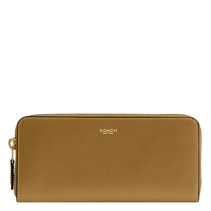 Slim Accordion Zip Leather Wallet Organizer Accessory