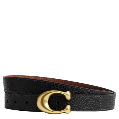 Reversible Sculpted Buckle Leather Belt 25mm Accessory