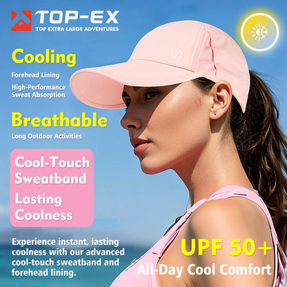 Cooling UV50 High Ponytail Baseball Cap Women Quick Dry Sport Hat