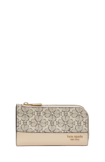 Embossed Leather Slim Bifold Wallet Small Compact