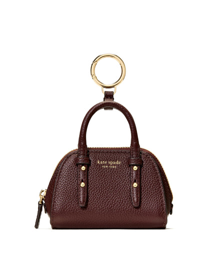 Leather Taxi Bag Charm Keychain Roll Charm Accessory