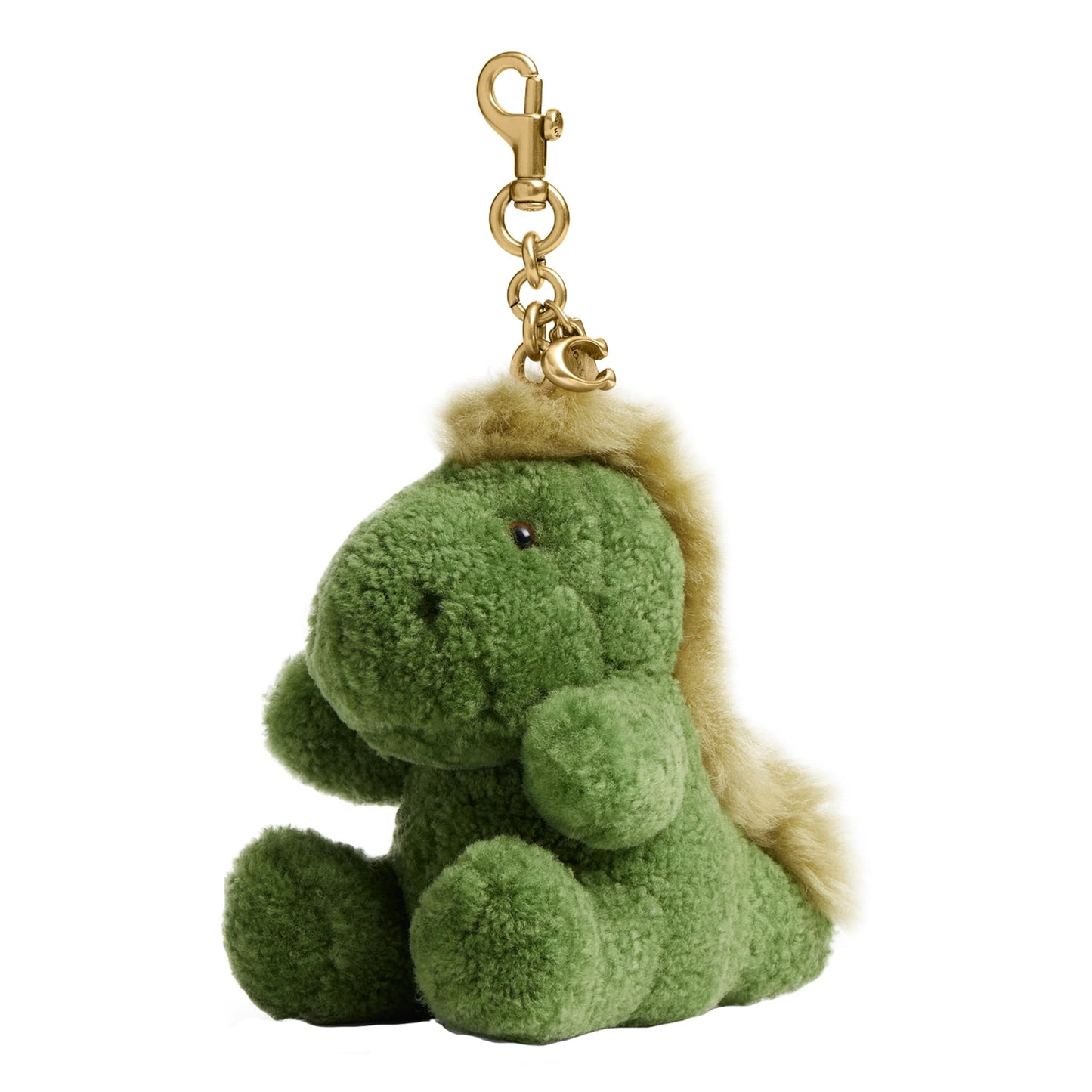 Shearling Bag Charm Plush Keychain Accessory