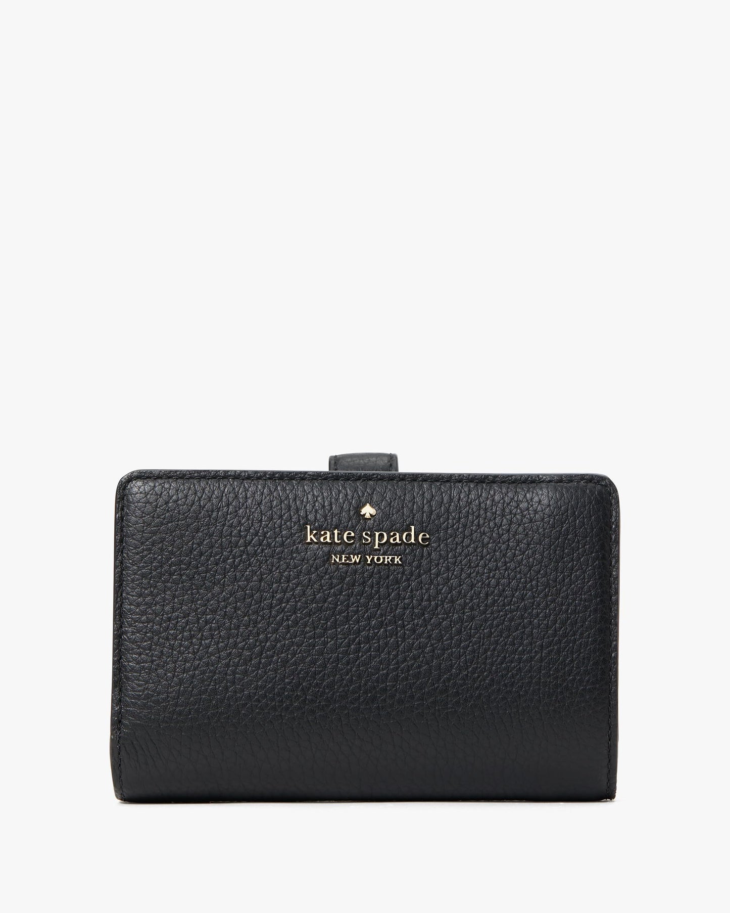 Pebbled Leather Bifold Wallet Medium Compact Accessory