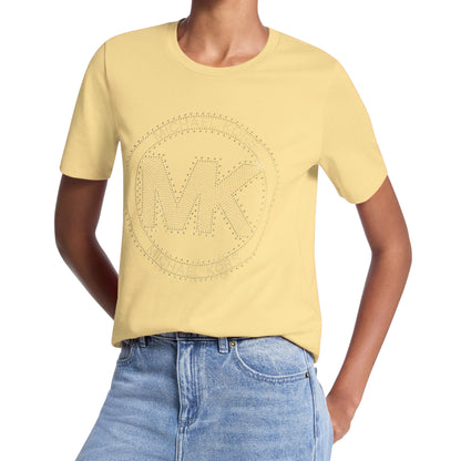 Women's Rhinestud Logo Cotton T-Shirt