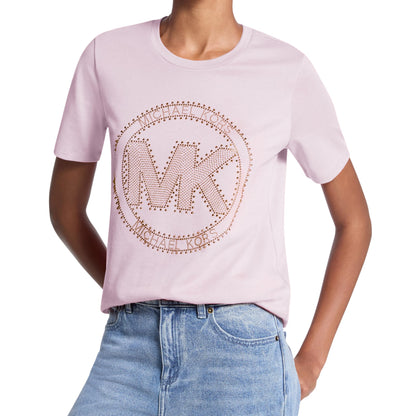 Women's Rhinestud Logo Cotton T-Shirt