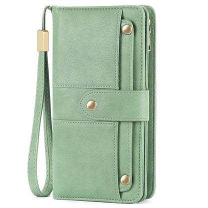 RFID Leather Bifold Wallet Zipper Coin Purse Organizer