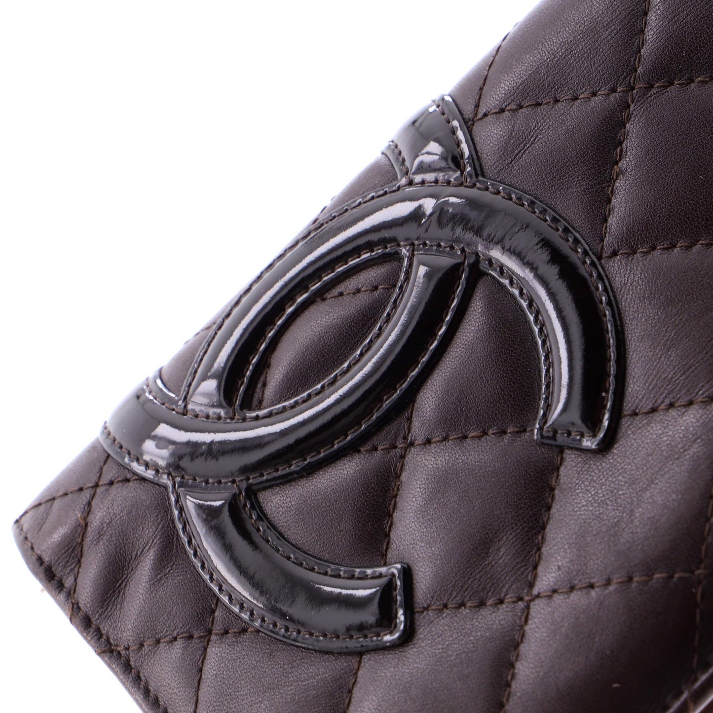 Quilted Leather Bifold Wallet Long Zip Accessory