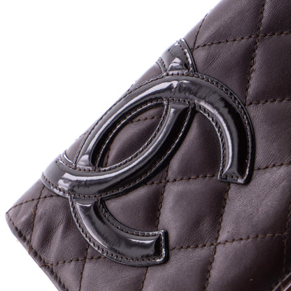 Quilted Leather Bifold Wallet Long Zip Accessory