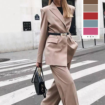 Women Skinny Leather Belt Gold Turn-Lock Buckle