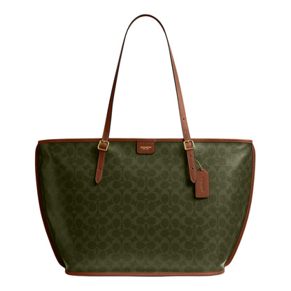 Signature Canvas Taxi Tote Bag Classic Carry Bag